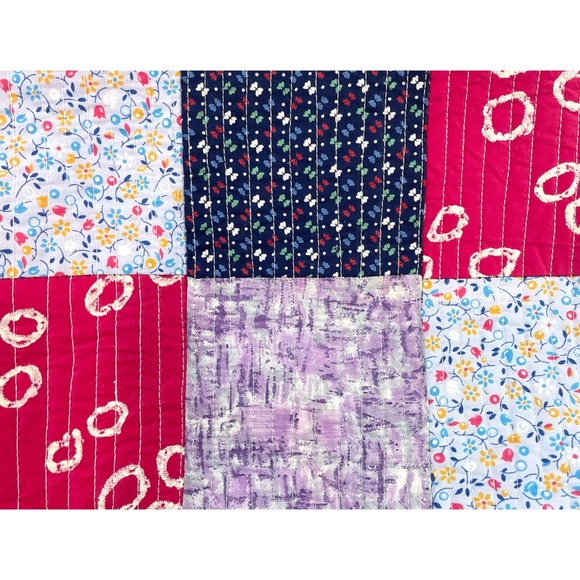 SALLY SAW • Handmade Colorful Patchwork Tote Bag - Picture 5 of 12